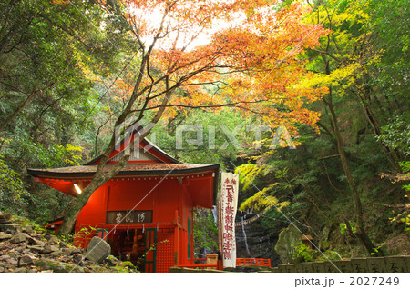 紅葉と社 2027249