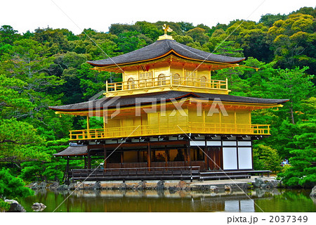 金閣寺の 舎利殿 金閣寺 京都市北区 の写真素材