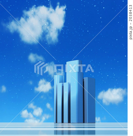 未来都市 高層ビル群のイラスト素材