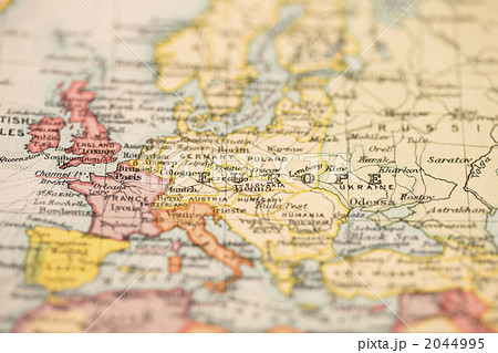 古い世界地図 ヨーロッパの写真素材