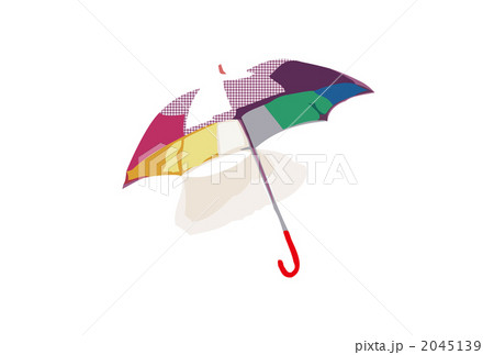 雨傘 傘 横位置のイラスト素材