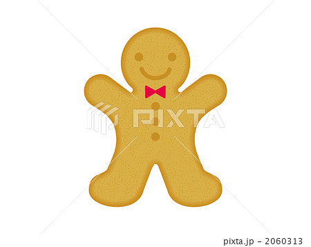 クリスマスのジンジャーマンクッキーのイラスト素材