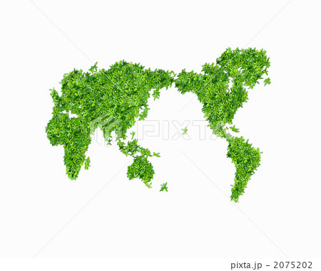 植物でできた世界地図 2075202