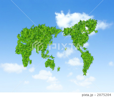 植物でできた世界地図 2075204