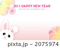 2011 HAPPY NEW YEAR うさぎ　ピンク 2075974