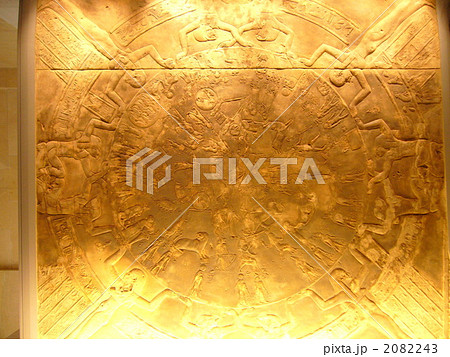 デンデラの黄道帯 ハトホル神殿の天体図 の写真素材 243