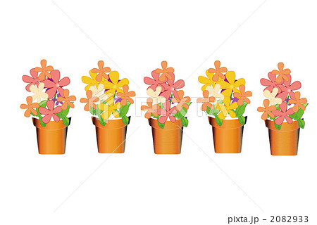 植木鉢 植物 花のイラスト素材 933