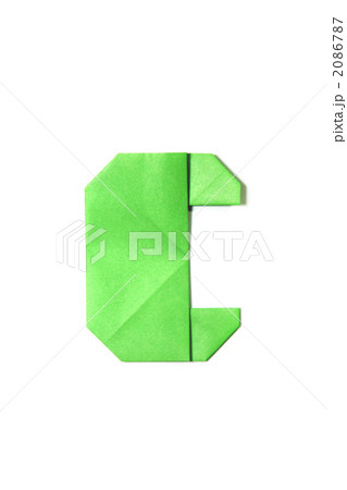 C 折り紙 アルファベットのイラスト素材