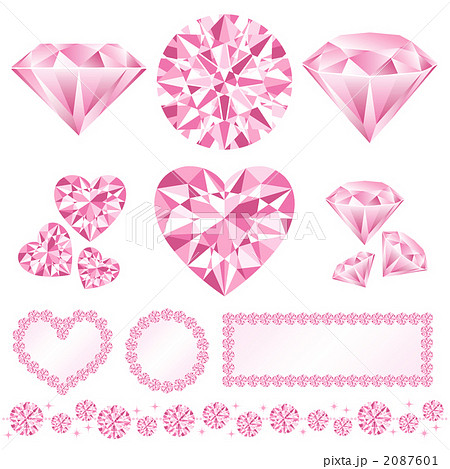 ピンクダイヤモンド 装飾のイラスト素材