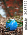 紅葉の水面と地球a 2087722