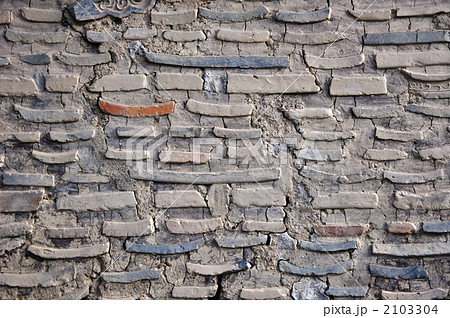 築地塀のクローズアップ 築地塀のクローズアップ 2103304