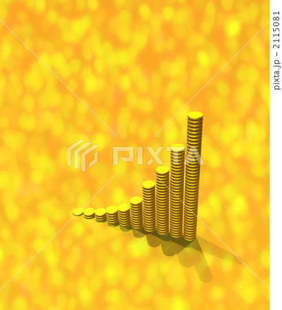 金貨の業績グラフ・株価上昇 金貨の業績グラフ・株価上昇 2115081