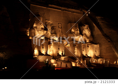 アブシンベル大神殿のライトアップ 2121333