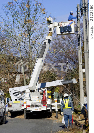 電線工事現場 電線工事現場 2122260