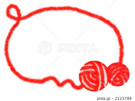 毛糸 手芸 赤い糸のイラスト素材