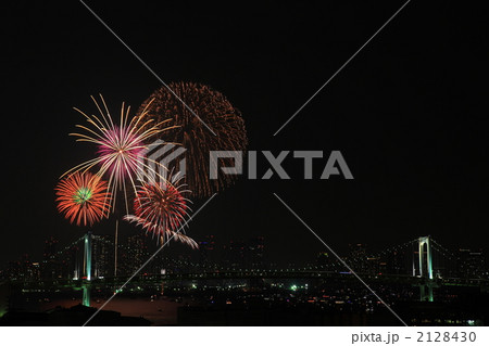 レインボーブリッジと花火 レインボーブリッジと花火 2128430