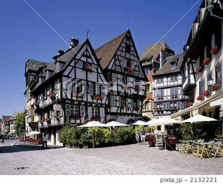 アルザスワイン街道 コルマー木組み造りの家並み アルザスワイン街道 コルマー木組み造りの家並み 2132221