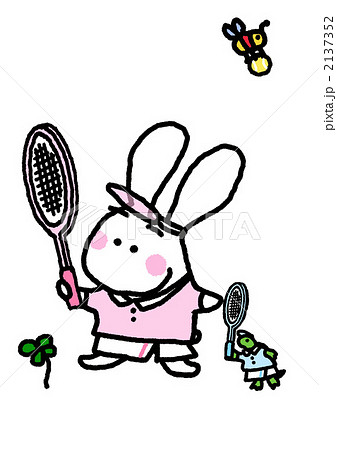 Usagi Chan Tennis Stock Illustration