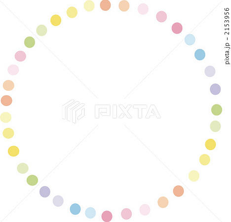 パステル色の丸い枠のイラスト素材 2153956 Pixta
