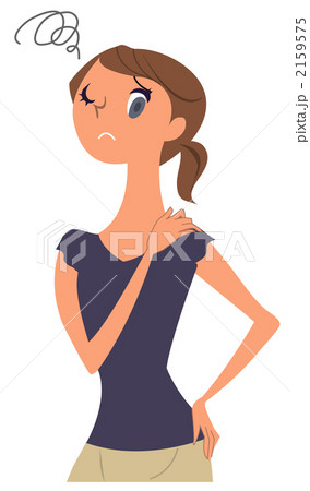 肩こり腰痛の女性 肩こり腰痛の女性 2159575