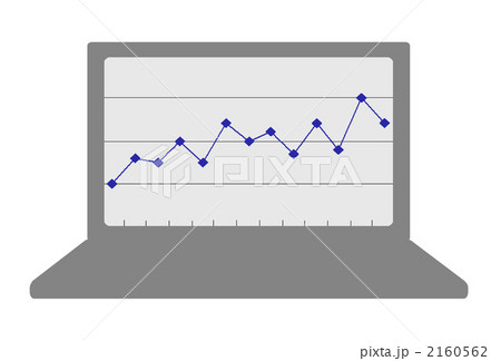 PC画面に映るグラフ 2160562