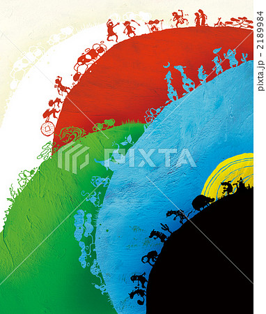 動物 イラスト コラージュのイラスト素材