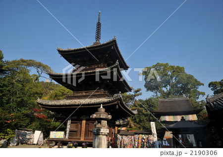 【四国八十八ヶ所】第五十一番　石手寺　重要文化財の三重塔　愛媛県松山市 2190306