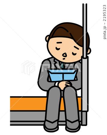 電車で居眠りするビジネスマン 2195323