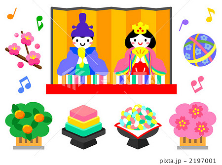雛祭り アイコンのイラスト素材