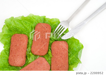 ランチョンミートとレタス 2200952