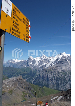 スイス シルトフォルン展望台の標識 スイス シルトフォルン展望台の標識 2201749