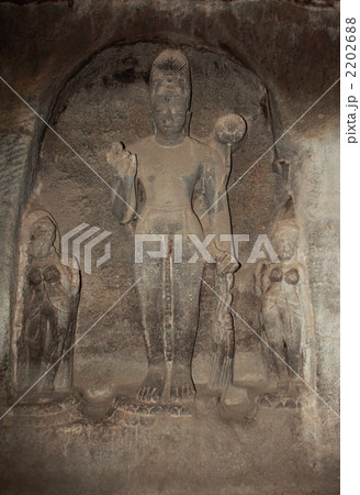 世界遺産エローラ石窟 第3窟仏像 世界遺産エローラ石窟 第3窟仏像 2202688