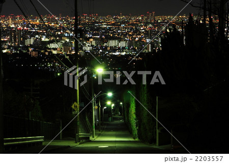 甲陽園の夜の坂 2203557