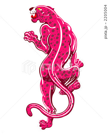 豹 ピンクのイラスト素材