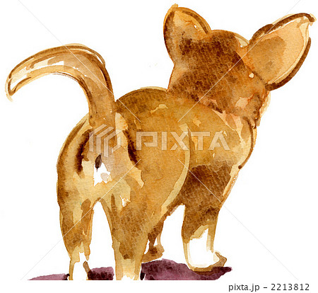 Back View Chihuahua Dog Stock Illustration