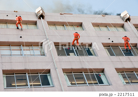 消防レンジャーの降下訓練 消防レンジャーの降下訓練 2217511