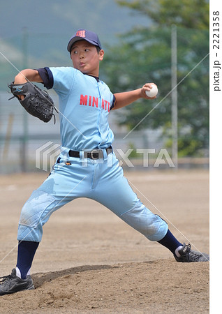 ピッチャー 少年野球 小学生の写真素材