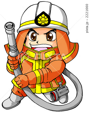 Firefighter Deformed Stock Illustration