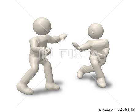 拳法で戦う二人を表すイメージCGのイラスト素材 [2226145] - PIXTA