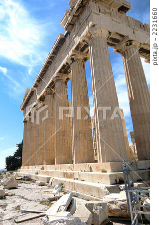 パルテノン神殿 ドーリア式 古代建築の写真素材