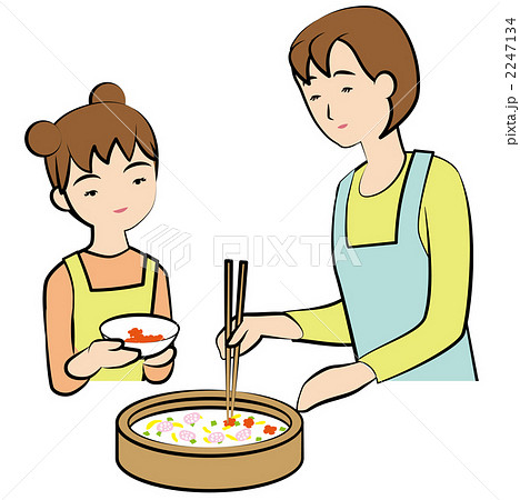 お母さんとちらし寿司を作る 2247134