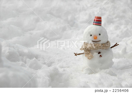 雪だるま５の写真素材