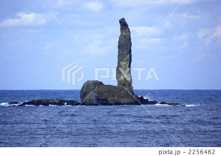 北海道余市町のローソク岩の写真素材