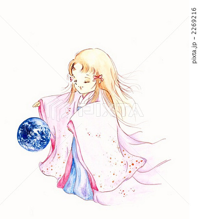 地球まりつき唄のイラスト素材