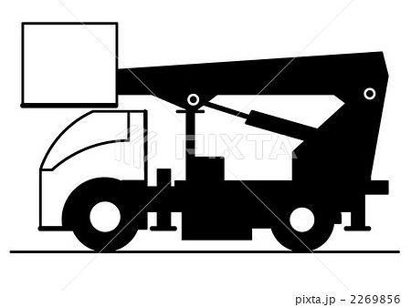 高所作業車 ピクトグラム 特殊車両のイラスト素材 2269856 Pixta