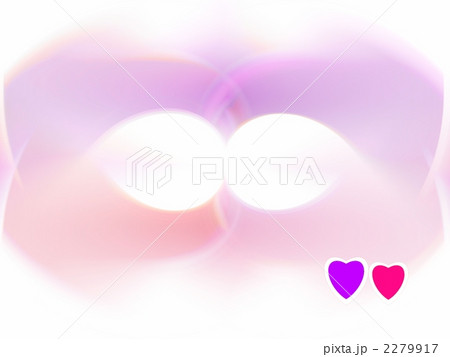 二つのハートのイラスト素材