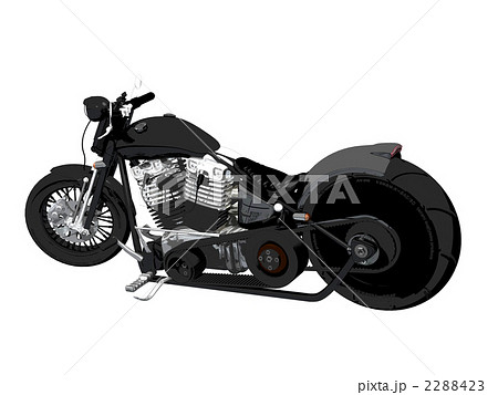 カスタムバイクのイラスト素材