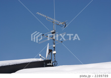 テレビアンテナ アンテナと雪 テレビアンテナ アンテナと雪 2289789