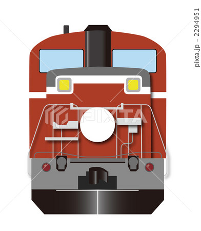 ディーゼル機関車 列車 鉄道のイラスト素材