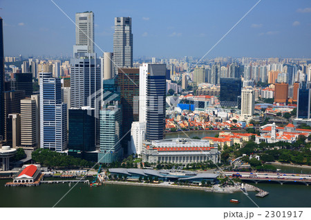 シンガポールの街並とマーライオンパーク シンガポールの街並とマーライオンパーク 2301917